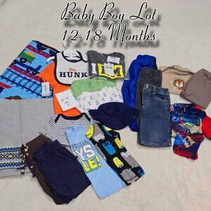 Baby Boy Bundle 12–18M ✦ Polo RL Disney Carter’s + Cozy Blankets ✦ NWT & EUC
